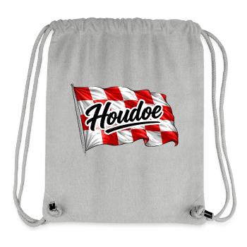 waving Brabant flag with Houdoe - Stanley/Stella Recycled Gym Bag - heather grey - Front