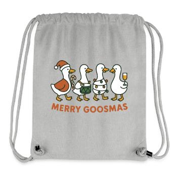 Weihnachtsgans Lustige Gänse Lustiges Design - Stanley/Stella recycelter Gym Bag - Grau meliert - Vorne