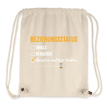 Relationship status: Wait and see and drink beer - Stanley/Stella Recycled Gym Bag - natural - Front