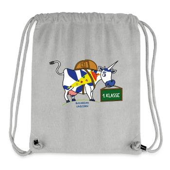 BAVARIAN UNICORN - Schule - Stanley/Stella recycelter Gym Bag - Grau meliert - Vorne