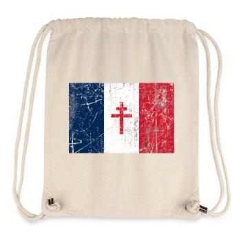 drapeau France croix de Lorraine Free France flag - Stanley/Stella Recycled Gym Bag - natural - Front