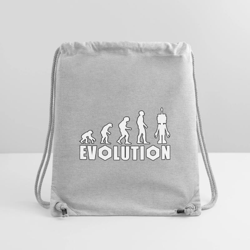 Evolution mit Roboterfigur Design Stanley/Stella recycelter Gym Bag