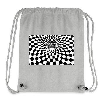 Hypnotischer karierter Tunnel - Stanley/Stella recycelter Gym Bag - Grau meliert - Vorne