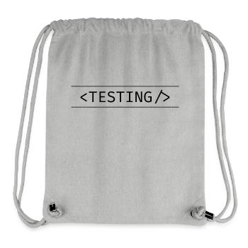 Testing Tag - Stanley/Stella recycelter Gym Bag - Grau meliert - Vorne