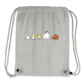 Evolution Of Chicken - Stanley/Stella recycelter Gym Bag - Grau meliert - Vorne