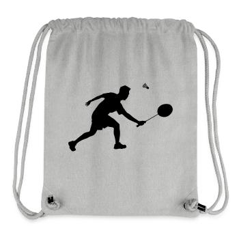 Badminton Schatten - Stanley/Stella recycelter Gym Bag - Grau meliert - Vorne