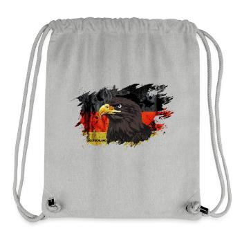 deutscher Adler Adlerkopf Deutschlandfahne - Stanley/Stella recycelter Gym Bag - Grau meliert - Vorne