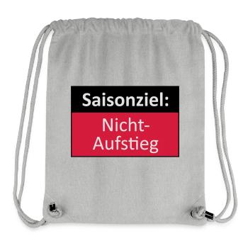 Aufstieg / Nichtaufstieg - Stanley/Stella recycelter Gym Bag - Grau meliert - Vorne