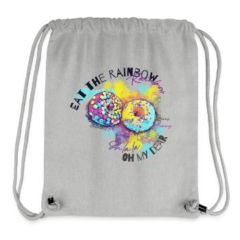 Donut - design amusant Goldendust Artwork XO735 - Sac à cordon recyclé Stanley/Stella - gris chiné - Devant