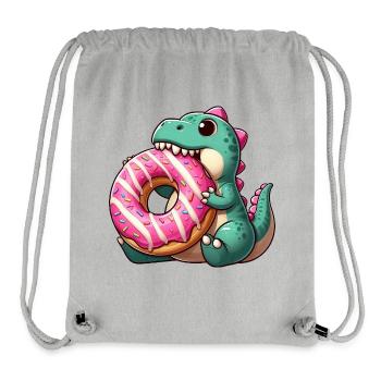 Süßer T-Rex Dinosaurier Donut Liebhaber Nachtisch - Stanley/Stella recycelter Gym Bag - Grau meliert - Vorne