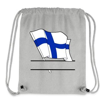 FINLANDE – Espace de noms - Sac à cordon recyclé Stanley/Stella - gris chiné - Devant