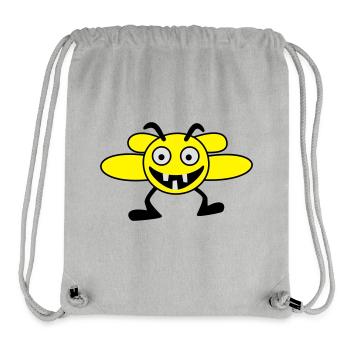 abeilles mâles - Sac à cordon recyclé Stanley/Stella - gris chiné - Devant