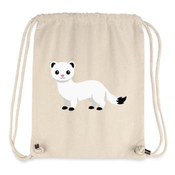 Süßer neugieriges Hermelin minimalistischen Stil - Stanley/Stella recycelter Gym Bag - Naturweiß - Vorne
