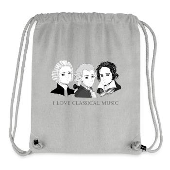 Bach - Mozart - Beethoven in chibi style - Stanley/Stella Recycled Gym Bag - heather grey - Front