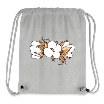 Coton en floraison - Sac à cordon recyclé Stanley/Stella - gris chiné - Devant