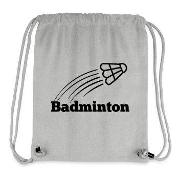 Badmintontext mit hochfliegendem Shuttle - Stanley/Stella recycelter Gym Bag - Grau meliert - Vorne