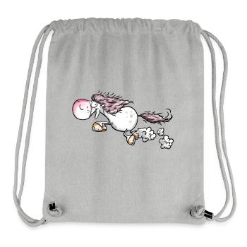 Pferd gibt Vollgas - Stanley/Stella recycelter Gym Bag - Grau meliert - Vorne
