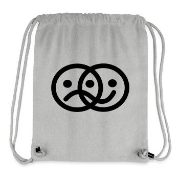 Smiley face gloomy and cheerful - Stanley/Stella Recycled Gym Bag - heather grey - Front