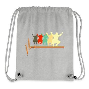 Sumoringer Herzschlag Retro Japanische Kampfkunst - Stanley/Stella recycelter Gym Bag - Grau meliert - Vorne