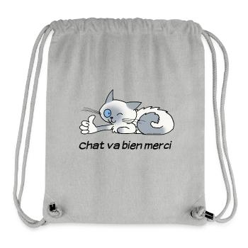 Katze geht es gut - Stanley/Stella recycelter Gym Bag - Grau meliert - Vorne