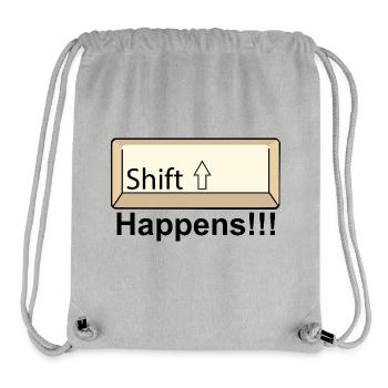 Conception minimale du clavier Shift - Sac à cordon recyclé Stanley/Stella - gris chiné - Devant