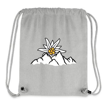 Sonne Bergblume Edelweiss - Stanley/Stella recycelter Gym Bag - Grau meliert - Vorne