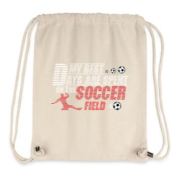 Les meilleurs jours sont consacrés à la conception de terrains de football - Sac à cordon recyclé Stanley/Stella - blanc naturel - Devant