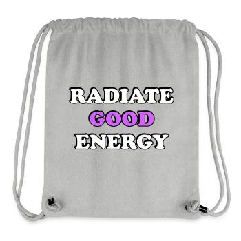 Radiate Good Energy Typography - Stanley/Stella Recycled Gym Bag - heather grey - Front