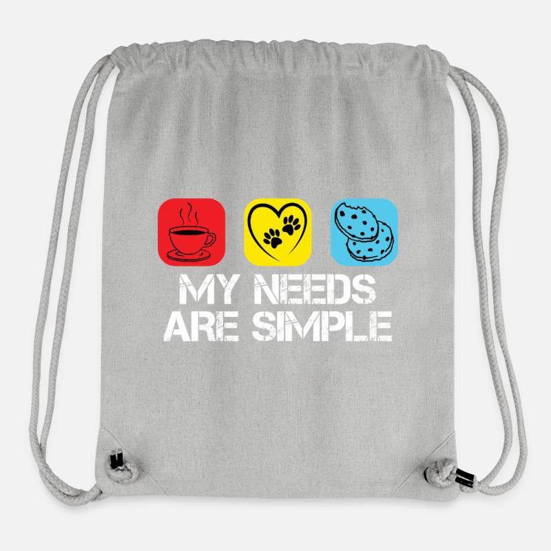 Coffee, cats and biscuits - Stanley/Stella Recycled Gym Bag - heather grey