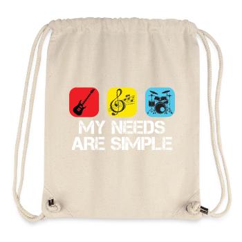 My Needs Are Simple – Music Motifs - Stanley/Stella Recycled Gym Bag - natural - Front