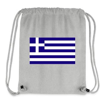 Greece National Flag - Stanley/Stella Recycled Gym Bag - heather grey - Front