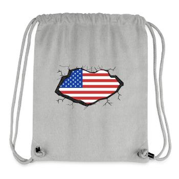 American Flag - Stanley/Stella Recycled Gym Bag - heather grey - Front