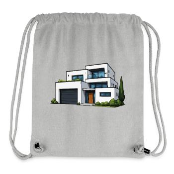 Modern flat roof villa - Stanley/Stella Recycled Gym Bag - heather grey - Front