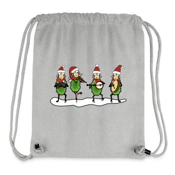 Christmas Folk Sheep - Stanley/Stella Recycled Gym Bag - heather grey - Front