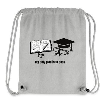 Mein einziger Plan ist zu bestehen – Motivational Student Gra - Stanley/Stella recycelter Gym Bag - Grau meliert - Vorne