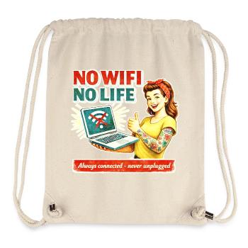 No Wi-Fi No Life Retro - Stanley/Stella Recycled Gym Bag - natural - Front