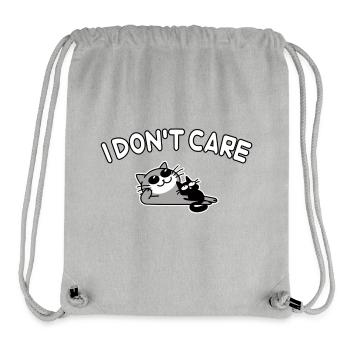 Katzen Spruch es ist mir egal - Stanley/Stella recycelter Gym Bag - Grau meliert - Vorne