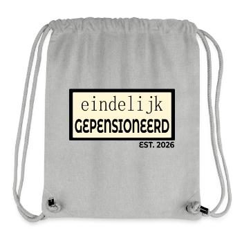 Endlich im Ruhestand 2026 - Stanley/Stella recycelter Gym Bag - Grau meliert - Vorne