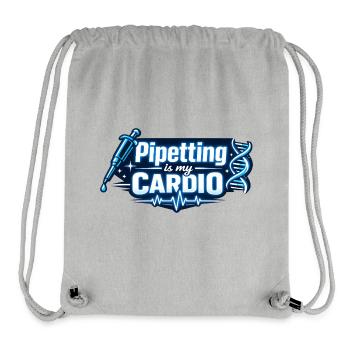 Pipetting is my Cardio - Stanley/Stella recycelter Gym Bag - Grau meliert - Vorne