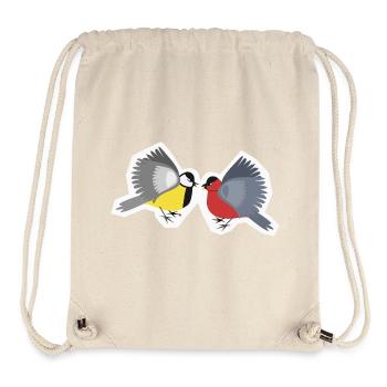 Kämpfende kleine Vögel - Stanley/Stella recycelter Gym Bag - Naturweiß - Vorne