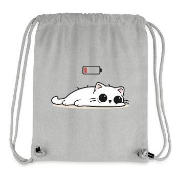 Katze Social Battery Low – Keine Energie Modus - Stanley/Stella recycelter Gym Bag - Grau meliert - Vorne