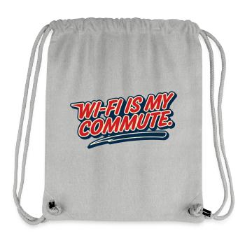 Wi-Fi Commute Home Work Humor Geek - Stanley/Stella Recycled Gym Bag - heather grey - Front