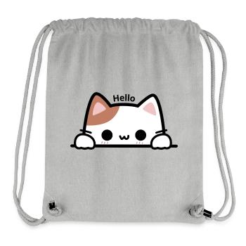 Coucou Chaton - Sac à cordon recyclé Stanley/Stella - gris chiné - Devant