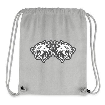 Wolf Kopf Team - Stanley/Stella recycelter Gym Bag - Grau meliert - Vorne