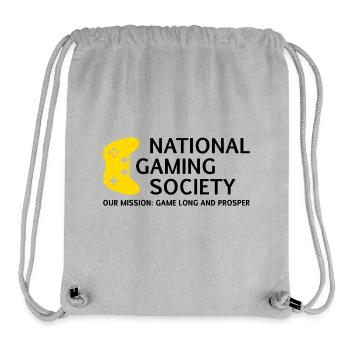 National Gaming Society - Stanley/Stella recycelter Gym Bag - Grau meliert - Vorne