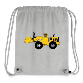 Gelber Bulldozer - Stanley/Stella recycelter Gym Bag - Grau meliert - Vorne
