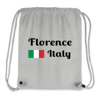 Florenz, Italien - Stilvolle Drucke - Stanley/Stella recycelter Gym Bag - Grau meliert - Vorne