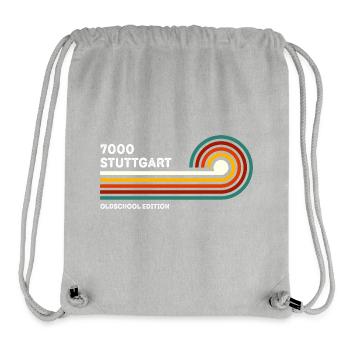 Stuttgart Retro Shirt 7000 PLZ Postleitzahl 80er - Stanley/Stella recycelter Gym Bag - Grau meliert - Vorne