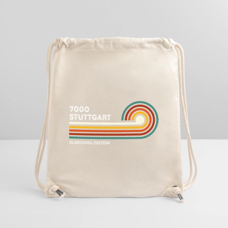 Stuttgart Retro Chemise 7000 Code postal 80s Sac à cordon recyclé Stanley/Stella