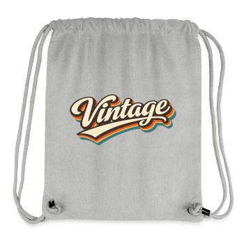 Vintage Lettering Retro Flair - Stanley/Stella Recycled Gym Bag - heather grey - Front